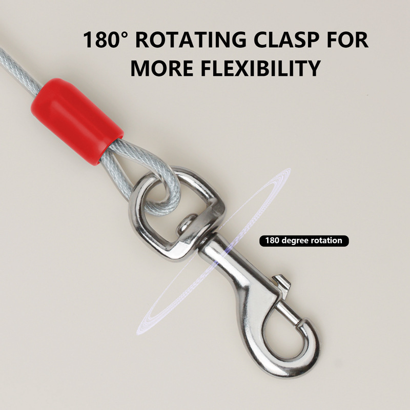 Double Hook Wire Rope Dog Leash - Image 8