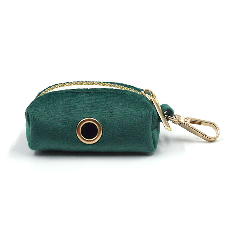 Green Velvet Dog Collar Dog Leash Pet Collar - Image 6