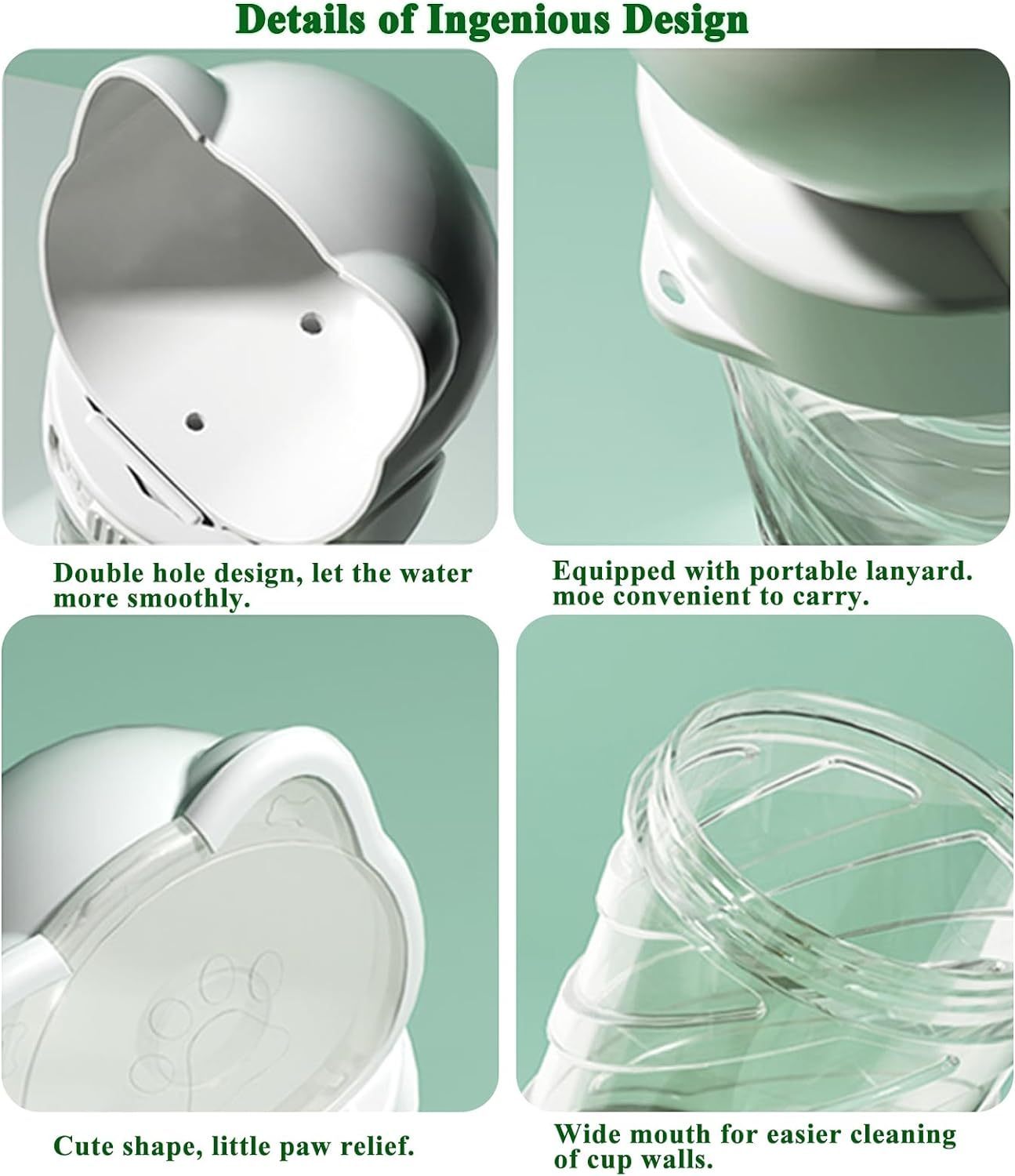 3 In 1 Pet Water Bottle Outdoor Portable Dog Water Bottle With Food Container Garbage Bags Dispenser For Cat Puppy Pets Stuff Accessories For Walking Hiking Travel - Image 6