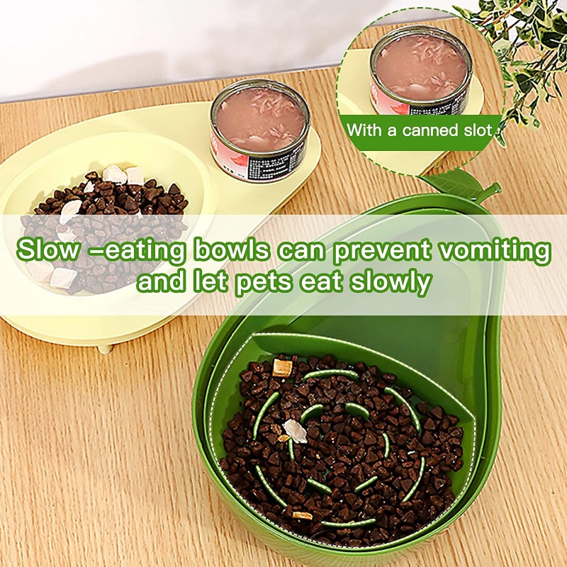Automatic Drinking Water Bottle Pet Feeder Avocado Shape Kitten Slow Food Feeding Bowl Small Pets Feeder - Image 6