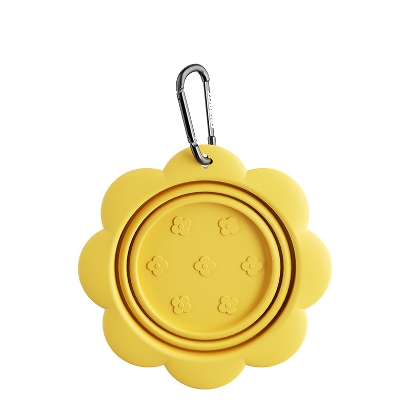 Pet Flower Folding Bowl Silicone Outdoor Portable Drinking Bowl - Image 4